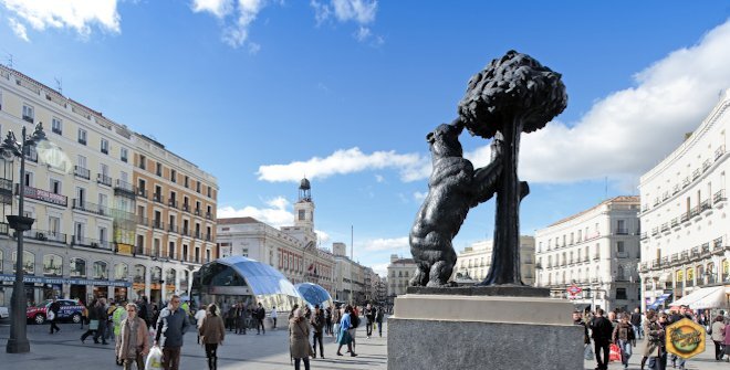 Puerta del sol -  madroño - Madrid España