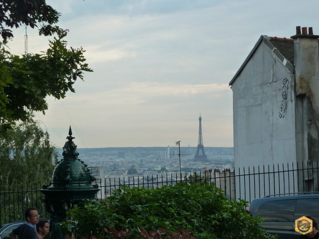 Vistas de la Torre Eiffel desde la colina